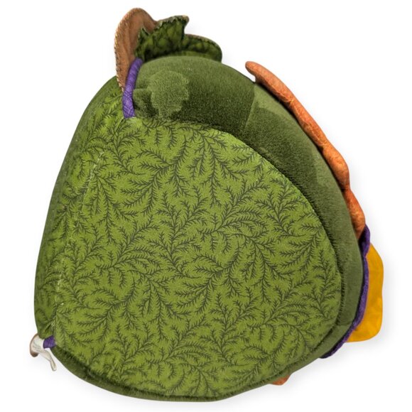 Hallmark Winslow Turkey Centerpiece Colorful Plush with Fabric Leaf Details - Picture 6 of 11